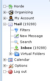 Horde mail Postfach voll